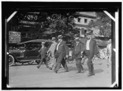 Photo:DRAFT PARADE. CHAMBERLAIN; BANKHEAD; WARREN; HARDWICK; LODGE