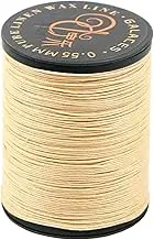FANDOL 100% Natural Linen Thread Waxed thread for Bookbingding, Leather Sewing, Beading or Macrame (Beige)