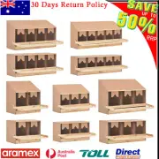 2/3/4/5-Compartment Chicken Laying Nesting Box Foldable Perch Wooden Egg Nest