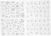 EXAOMBLE Set of 2 Embroidery Pattern Templates Stabilizers for Water-Soluble Hand Sewing Embroidery