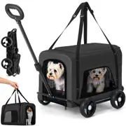 Advwin Pet Stroller Dog Cat Carrier Pram Pushchair Foldable