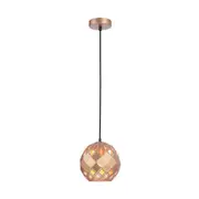 TUILE Pendant Lamp Light Interior ES Champagne Gold Embossed Tiled Wine Glass OD200mm