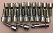20 X TUNER + KEY 45mm LONG 22mm M12X1.5 THREAD WHEEL BOLTS FITS RENAULT 60.1 4S2