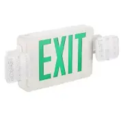 1 Pack Green Led Two Adjustable Heads-Exit Lighting Combo BackUp with Backup ...