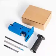 Reciprocating Saw Jig Saw Attachment for Electric Drill 3 Saw Blades