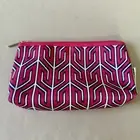 JONATHAN ADLER CLINIQUE Pink Blue Geometric LARGE Cosmetic Case FREE SHIP