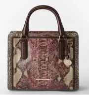NWT Brahmin Brindle Potomac Cami Leather Satchel Crossbody Bag purse $385