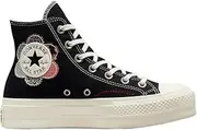 [Converse] Women's Chuck Taylor All Star Leopard Platform High Top Sneakers, Blackflower, 7.5