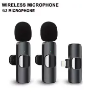 Wireless Lavalier Microphone Mic For Apple Phone iPhone ipad Vlog Live Stream