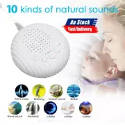 White Noise Machine 10 Natural Soothing Sound Speaker USB Rechargeable Portable