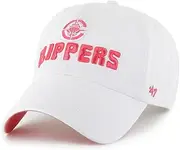 47 Brand Women LA Los Angeles Clippers Luminance Adjustable Cap, Snapback Hat White, White, One Size