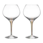 Orrefors Intermezzo Bouquet Gold Wine Glass, Set of 2 - Exclusive