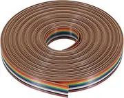uxcell 1 Pcs 12 Pin Flat Rainbow Ribbon Cable 32.8FT 1.27mm Pitch Breadboard Jumper Wires for Electronic Projects
