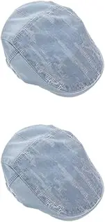 [FOMIYES] Denim News Boy Cap for Women Vintage Lightweight Hat with Sun Protection Breathable Comfortable Headwear for Stylish Outdoor Wear Unique Rugged Fashion Accessory