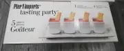 NOS Pier 1 Imports TASTING PARTY 5-PIECE PORCELAIN SAMPLER SET, 4-CUPS 1 TRAY