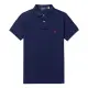 【RALPH LAUREN】RL POLO 經典刺繡小馬透氣短袖POLO衫 上衣-深藍色(PIMA棉/CUSTOM SLIM FIT/平輸品)