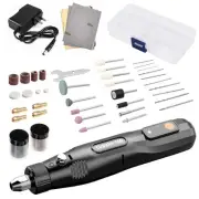 12V Corded Mini Rotary Tool Kit – 5-Speed Adjustable (5,000–18,000 RPM) with ...