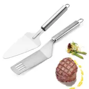 2 Pieces Pie Server Set Multi-function Stainless Steel Cake Spatula Cake Cutter