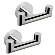 NearMoon Bathroom Double Towel Hook- SUS304 Stainless Steel Robe Towel Holder...