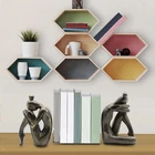Thinker Bookends Book Stopper Modern Female Decorative Bookends Ornament Resin