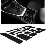 CupHolderHero fits Toyota RAV4 Accessories 2019-2024 Premium Custom Interior Non-Slip Cup Holder Inserts, Center Console Liner Mats, Door Pocket Liners 15-pc Set (Black Trim)