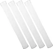 EXAOMBLE 4pcs Plastic Storage Tube with Caps Documents Poster Mailing Tube Holder Carrier for Artwork Document Storage