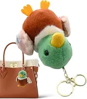 Stuffed Animal Key Chain | Mallard Duck Backpack Ornament | Bag Pendant for Kids Adults, 4.3 Inch Backpack Purse Charm