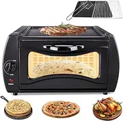 2-in-1 2100w Pizza Oven, 15l Mini Pizza Maker, 122°f-752°f Temperature Control, Infinite Firepower Free Adjustment for Home and Takeaways