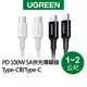 【綠聯】PD 100W 5A Type-C對Type-C 快充電線/傳輸線 (多款可選) 現貨
