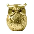 Gold Owl Ornament, Resin Statue Animal Craft, for Cabinet Porch Bookshelf1156
