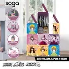SOGA Portable 10 Cubes Princess Print Design Storage Cabinet DIY Shelve Wardrobe