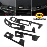 Dry Carbon Fiber Window Lift Switch Button Cover Trim For Ford F150 Raptor 2021+ (for: Ford)