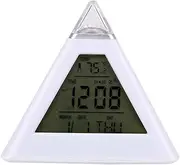JSEIAJB New Digital Alarm Clock Thermometer Backlight Change Clock Perpetual Calendar Colorful Cone Home Decoration Random