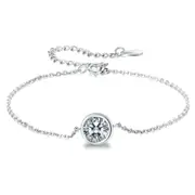 Simple Bracelet Link Chain Bracelets for Women Silver plating Bracelets with Charms Anniversary Gifts