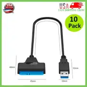 10 x USB 3.0 to 2.5"SATA III Hard Drive Adapter UASP SATA USB3.0 Cable Converter