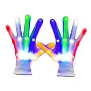 LED Gloves For Kids Or Adults, Knuckles Costume Light Up Gloves, Cool Medium