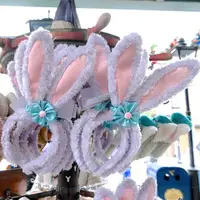 在飛比找樂天市場購物網優惠-真愛日本 迪士尼 史黛拉兔 經典 造型毛絨髮箍 髮箍 頭箍 