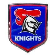 Newcastle Knights NRL Lensed Chrome Decal Badge Cars, Bikes, Laptops, Most Things