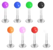 Body Accentz 8 Bright Uv Ball Labret Monroe Lip Tragus Body Jewelry Piercing bar