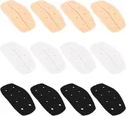 [Yangfei] Pack of 12 Bra Shoulder Pads Silicone Bra Strap Cushion Support Pad Bra Pad Soft Bra Strap Holder Breathable Non-Slip Bra Straps Cushion Pads (Black, White, Skin)
