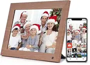 Domary 10 Inch WiFi Digital Photo Frame Smart Digital Picture Frame Wall Mountable 1280*800 IPS Touchscreen 16GB Storage Auto Rotation Motion Sensor Share Photos via APP with Backside Stand Christmas