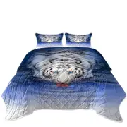Cool Wildlife Animal Art White Tiger Oasis Coverlet