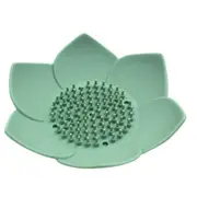 3Pcs Soap Lotus Shape Holder Soap Dishes Anti-Skid Tray Bathroom Accessories