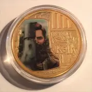 NED KELLY "Helmet Art #1" 1 Oz Coin, Finished in 24k 999 Gold 5 to collect, Gift