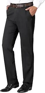 Men's Summer Dress Pants Expandable Waist Flat Front Button Slim Fit Casual Lightweight Business Golf Daily Trousers