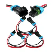 3-Pack Metri-Pack 2-Pin 30 Amp, 280 Series Connectors Multi-Function (Male to Female Pigtail 12GA) As Shown