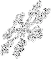 DOITOOL Compact Snowflake Iron Patch Decorative Rhinestone Applique for Clothing Hats and Accessories Silver Design for DIY Crafting and Repairing Clothes