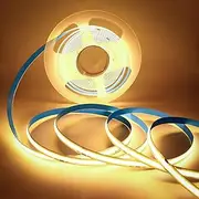 COB LED Strip Light 12V Flexible LED Light with High Density High Brightness, 2m 320LEDs/m Warm White 3000K, LED Ribbon IP20 for Indoor Decoration, TV Backlight, Bedroom