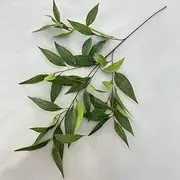 [Xiao Hua] 3PCS Artificial Plants Leaves Realistic Non-Fading Decoration for Floral Arrangement Bouquets Party Wedding Wall Home Decor（Q145）