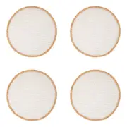 4x Maxwell & Williams Table Accents Placemat Dining Mat 38cm Round White Natural